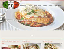 Tablet Screenshot of enzoitalianfinefood.com